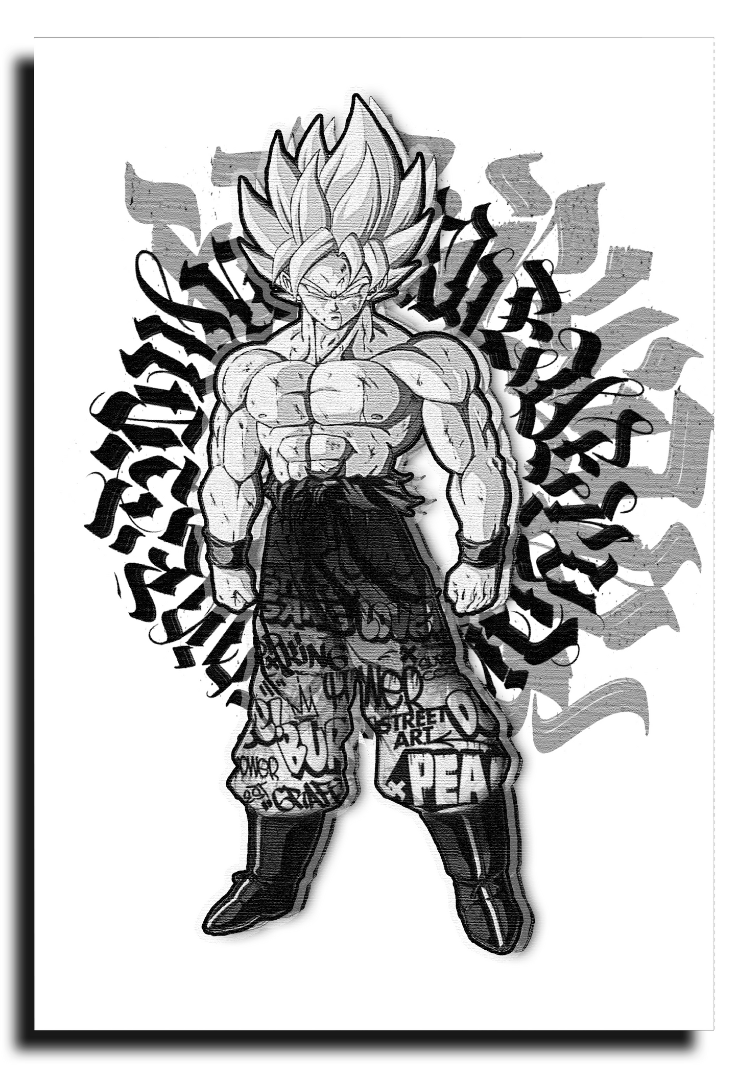 Goku SSJ print Premium Mtte Papper