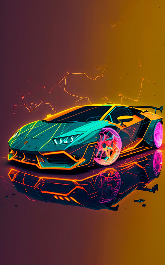 Neon Lamborghini